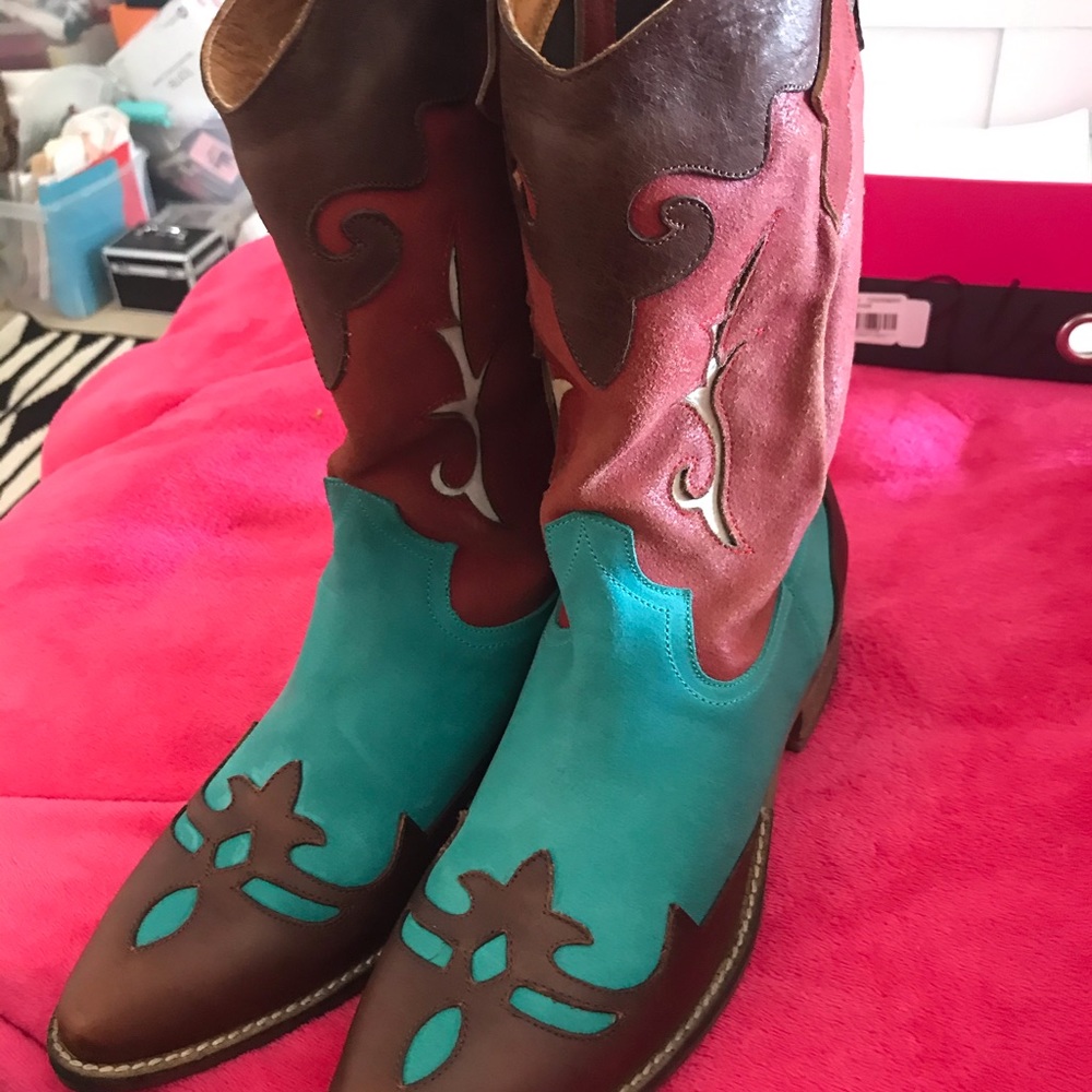 Diego Di Lucca Cowboy boots size 10 leather